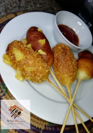 A picture of Corn dogs.