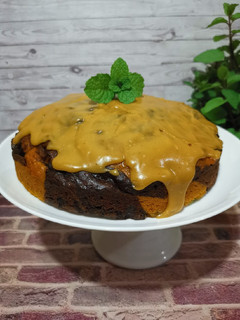 Foto resep Pumpkin Chocolate Cake With Butterscotch Glaze