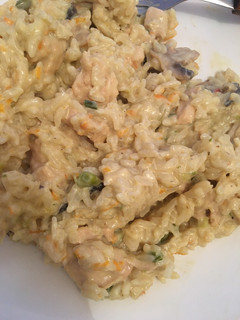 Una foto de Risotto pollo champiñón
