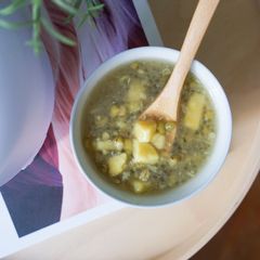A picture of Green Bean Soup with Sweet Potato.