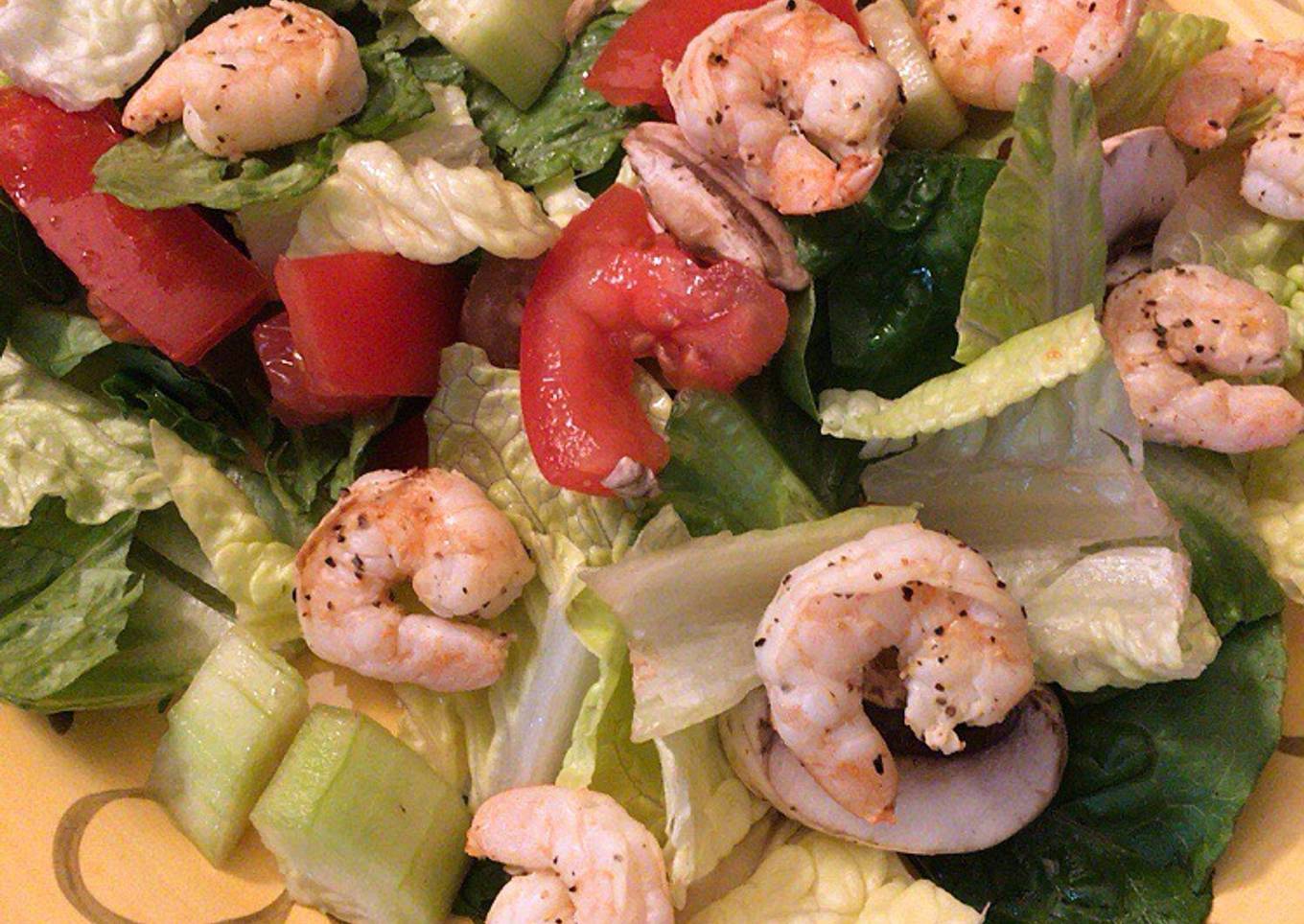 Ninja Food BBQ Lemon Pepper and Shrimp Salad