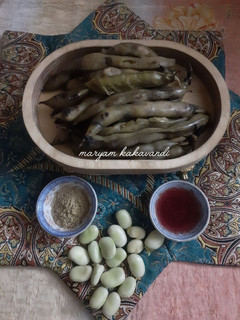 عکسی از دستور باقالی/باقالا با غلاف