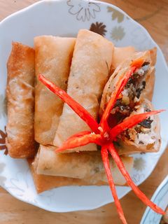 Hình của món Nem rán chay.