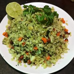 A picture of Coriander poha.