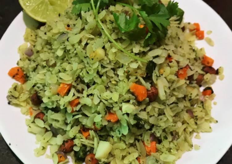 How to Prepare Award-winning Coriander poha