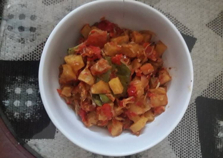 Cara Memasak Kentang teri medan balado yang Enak