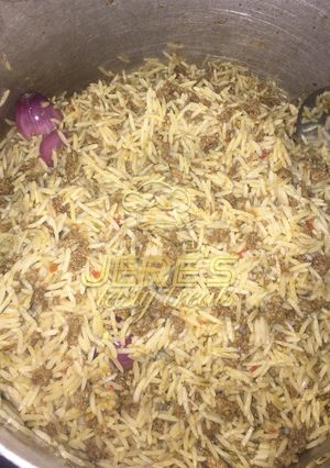 A picture of Basmati dirty rice.