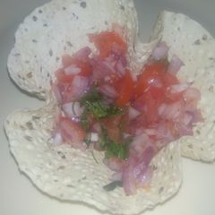 A picture of Katori papad Chat.