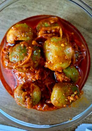 A picture of Gunda pickle(glue berry).