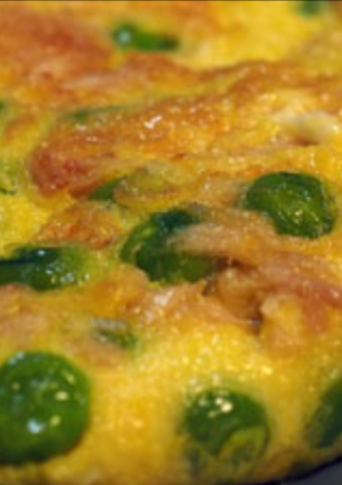 Una foto de Tortilla de guisantes