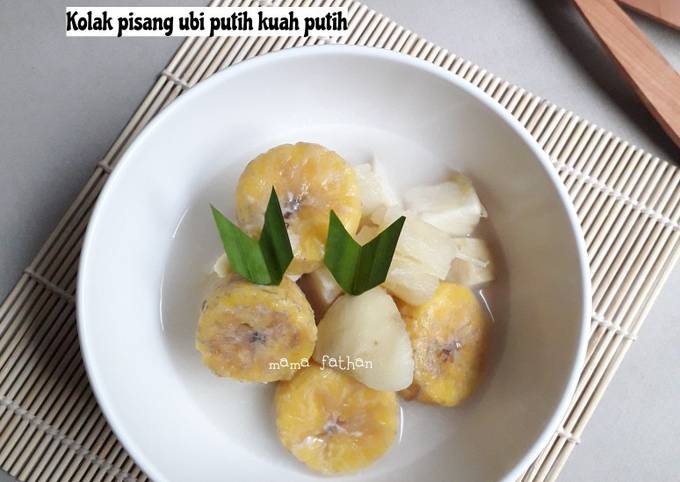 Kolak pisang ubi putih kuah putih