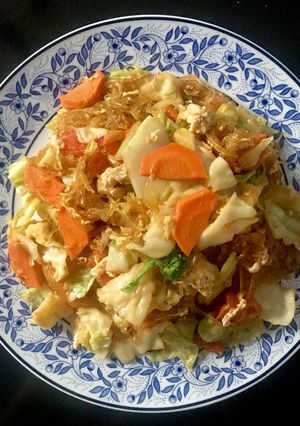 รูปของ ผัดวุ้นเส้นจ้า (สูตรไข่เป็นก้อนๆ ไม่เละ) 🍲