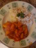 Alitas de pollo con papas rápidas