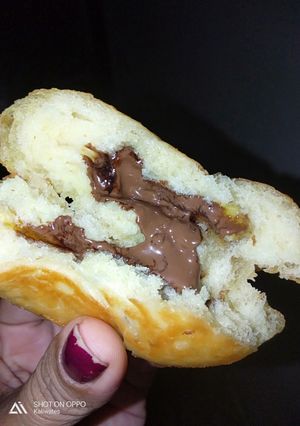 Foto resep Membuat roti goreng pisang coklat/bakpao simple.. Enak, empuk