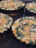 Budín de espinaca y Queso de campo