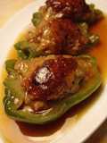Creamy Meat-Stuffed Green Peppers