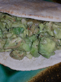A picture of Chicken avocado salad.