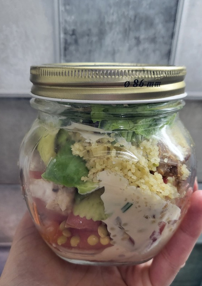 Una foto de Ensalada en frasco