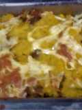 "Pastel" de Papa Criolla con Carne Molida