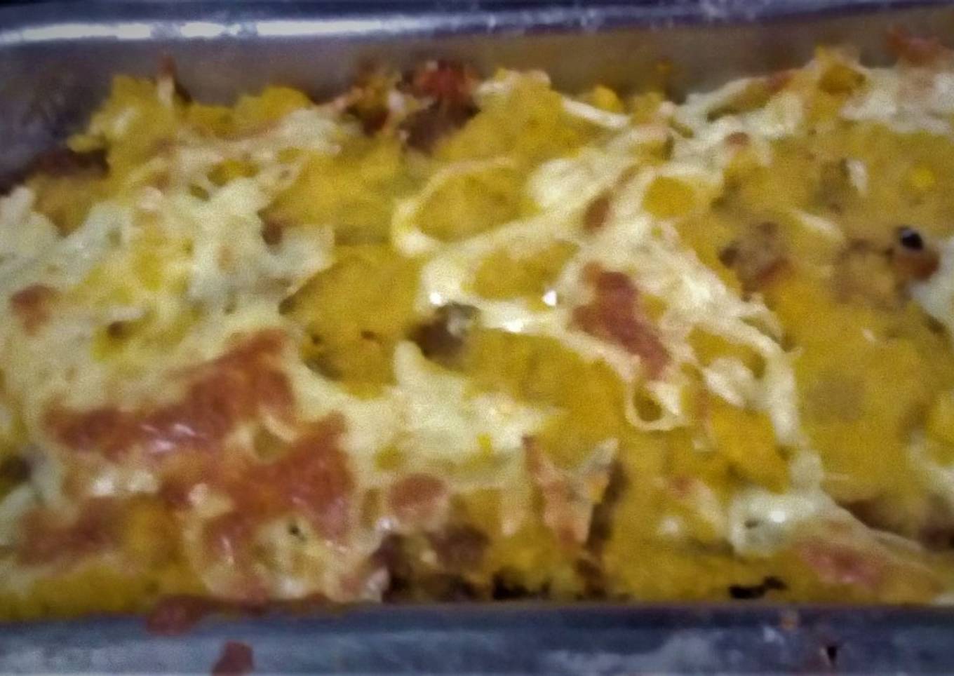 "Pastel" de Papa Criolla con Carne Molida