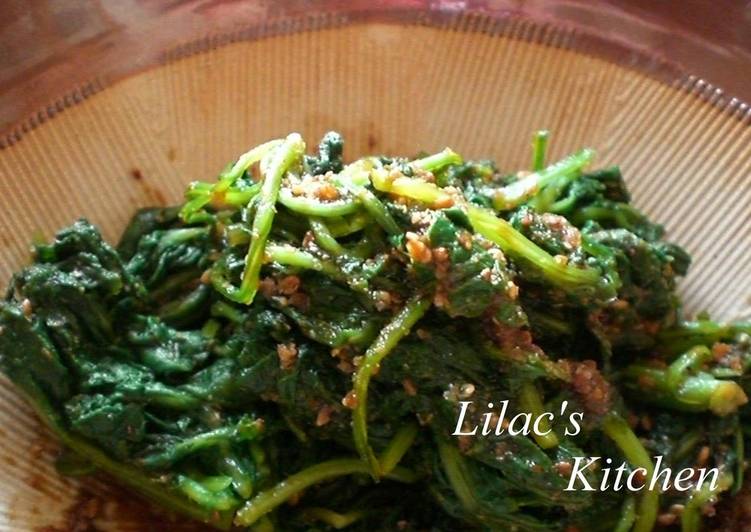 Radish Leaves with Sesame Dressing