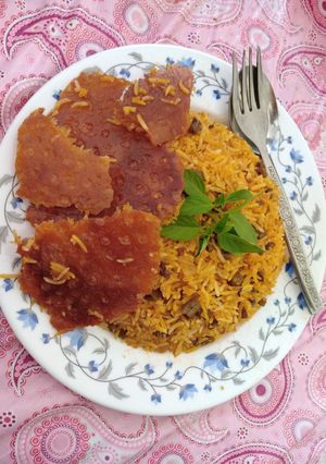 عکسی از دستور لوبیا پلو
