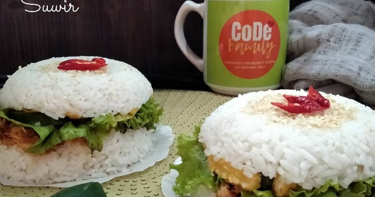 Resep Burger Nasi Ayam Suwir Oleh Ati Dewanthi Cookpad