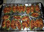 A picture of stuffed jalapeno peppers
