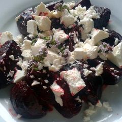 A picture of Warm Beet & Feta Salad.