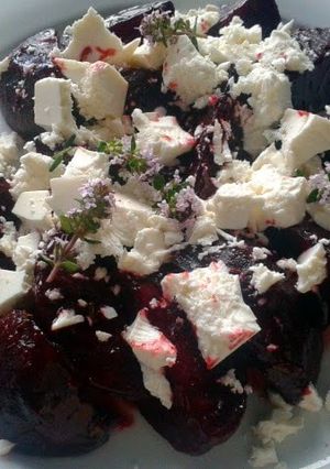 A picture of Warm Beet & Feta Salad.
