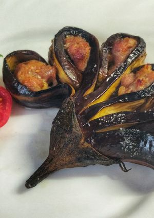 Foto di Fiori di melanzane e salsiccia
