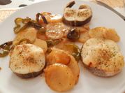 Una foto de merluza al horno