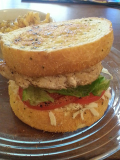 A picture of Garlic toast chicken sandwich.
