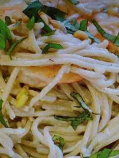 A picture of Shrimp and Pine Nut Spaghetti.
