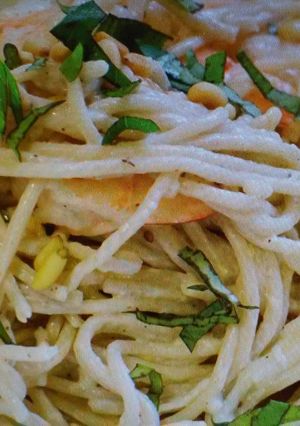 A picture of Shrimp and Pine Nut Spaghetti.