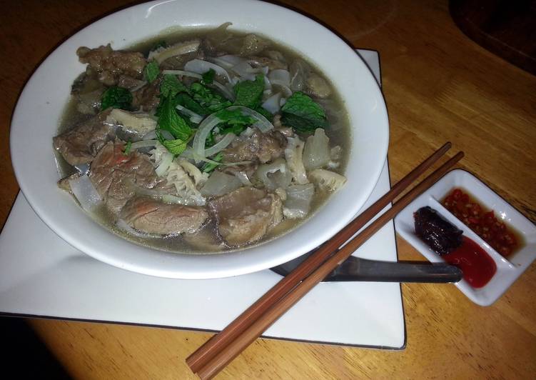 Steps to Prepare Super Quick Homemade Pho (special beef noodle soup)