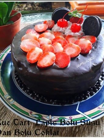 Langkah Gampang Membikin Resep  Kue Tart Bolu Susu dan Coklat yang Enak Banget, Bisa Manjain Lidah