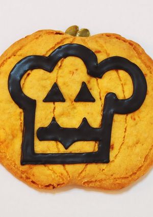 A picture of Cookpad Logo Cookie for Halloween!.