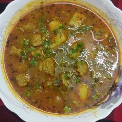 A picture of Soya bean Aloo badi.