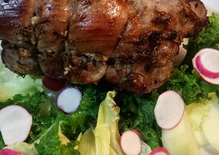Roast lamb with herb