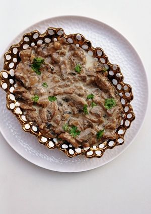 A picture of Creamy Garlic Mushrooms.