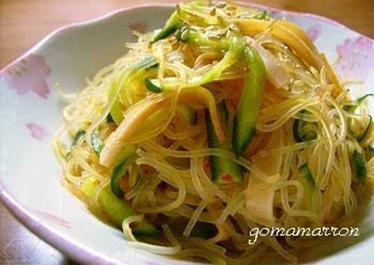 Spicy Chinese Style Cellophane Noodles with Vinegar Sauce