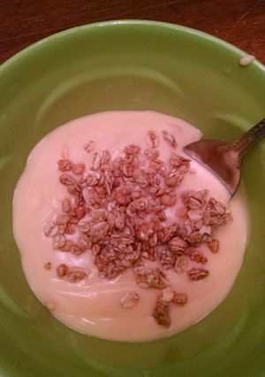 A picture of Peach yogurt delight.