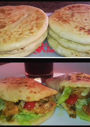A picture of Peri Chicken Pitas.