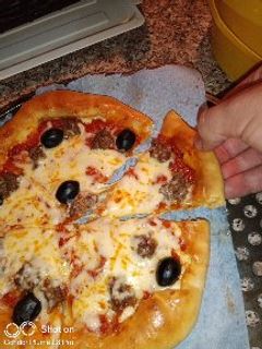 صورة لوصفة بيتزا