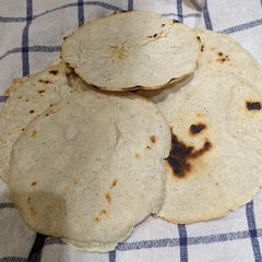 Homemade Mexican tortillas (for tacos) A picture of Homemade Mexican tortillas (for tacos).