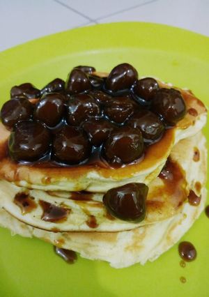 Foto resep Milo bobba pancake lembut kenyal tanpa mixer