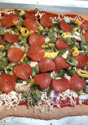 A picture of Wheat pizza dough.