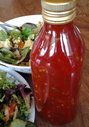 A picture of Grandpa's French Salad Dressing.