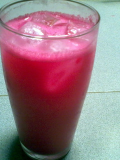 A picture of happy soda with vodka.